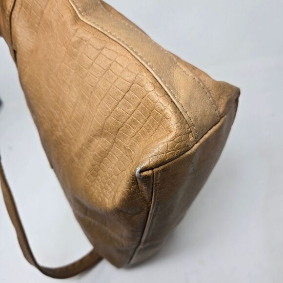 GREAT AMERICAN LEATHER WORKS Shoulder Bag Caramel Brown Purse Soft Boho Embossed - Picture 4 of 16